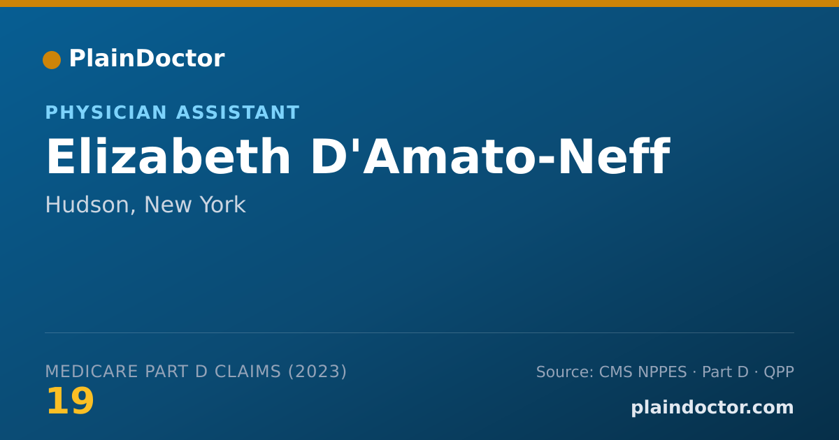 Shareable card for Elizabeth D'Amato-Neff - Physician Assistant, Hudson, NY