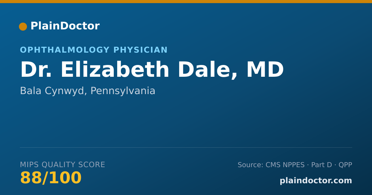 Shareable card for Elizabeth Dale, MD - Ophthalmology Physician, Bala Cynwyd, PA