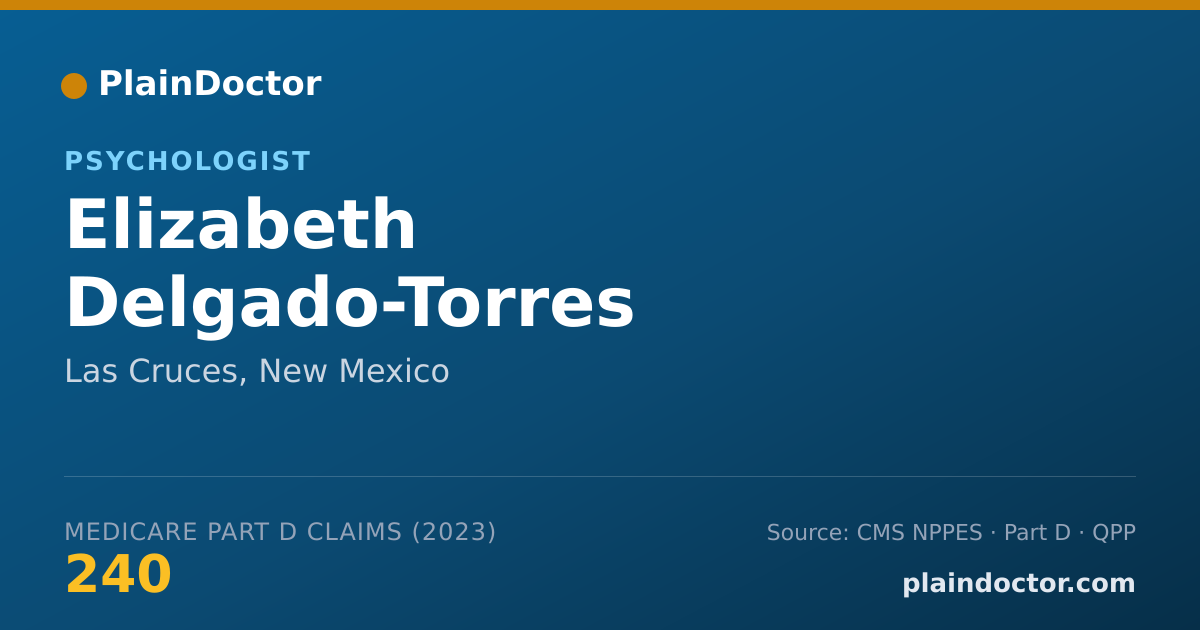 Shareable card for Elizabeth Delgado-Torres - Psychologist, Las Cruces, NM