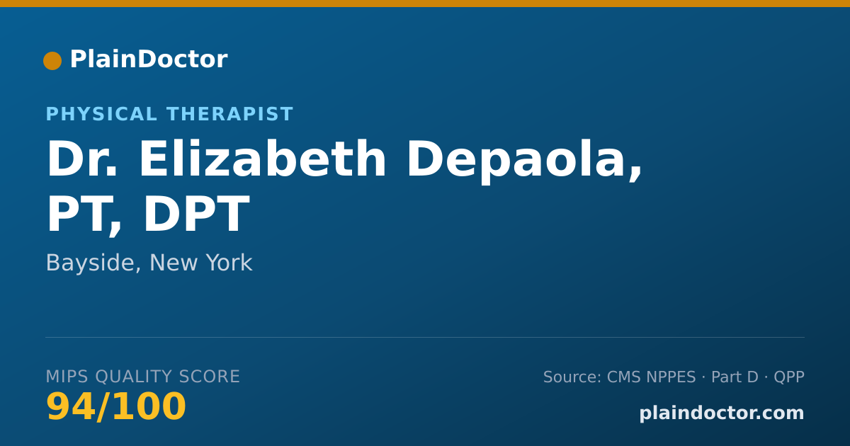 Shareable card for Elizabeth Depaola, PT, DPT - Physical Therapist, Bayside, NY