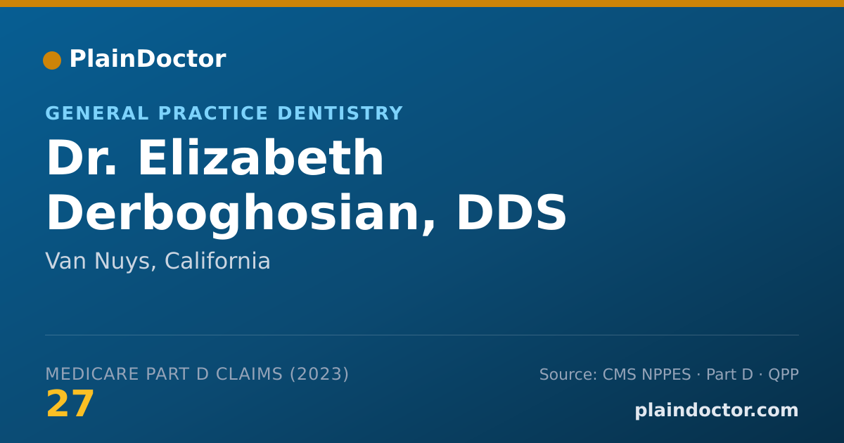 Shareable card for Elizabeth Derboghosian, DDS - General Practice Dentistry, Van Nuys, CA