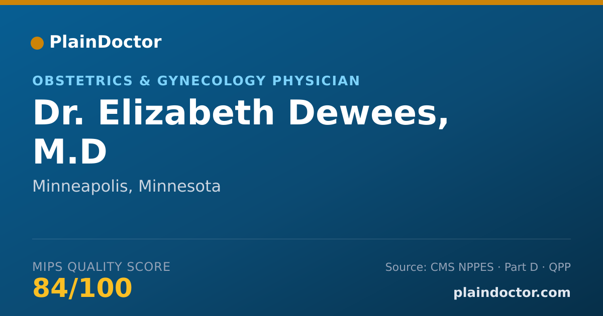 Shareable card for Elizabeth Dewees, M.D - Obstetrics & Gynecology Physician, Minneapolis, MN