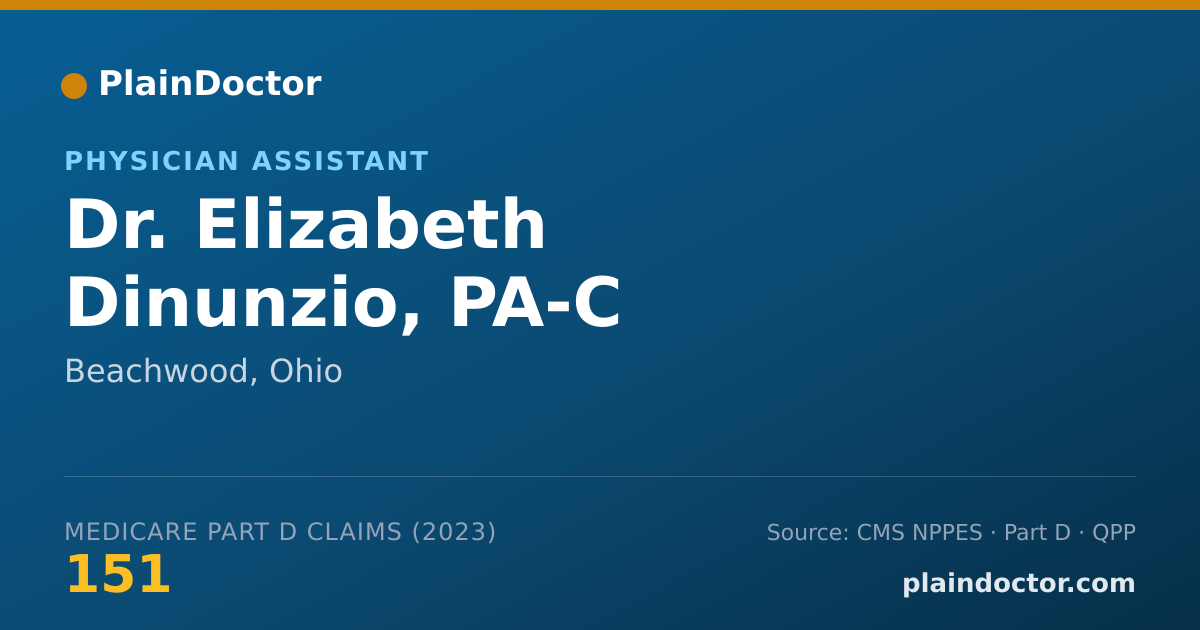 Shareable card for Elizabeth Dinunzio, PA-C - Physician Assistant, Beachwood, OH
