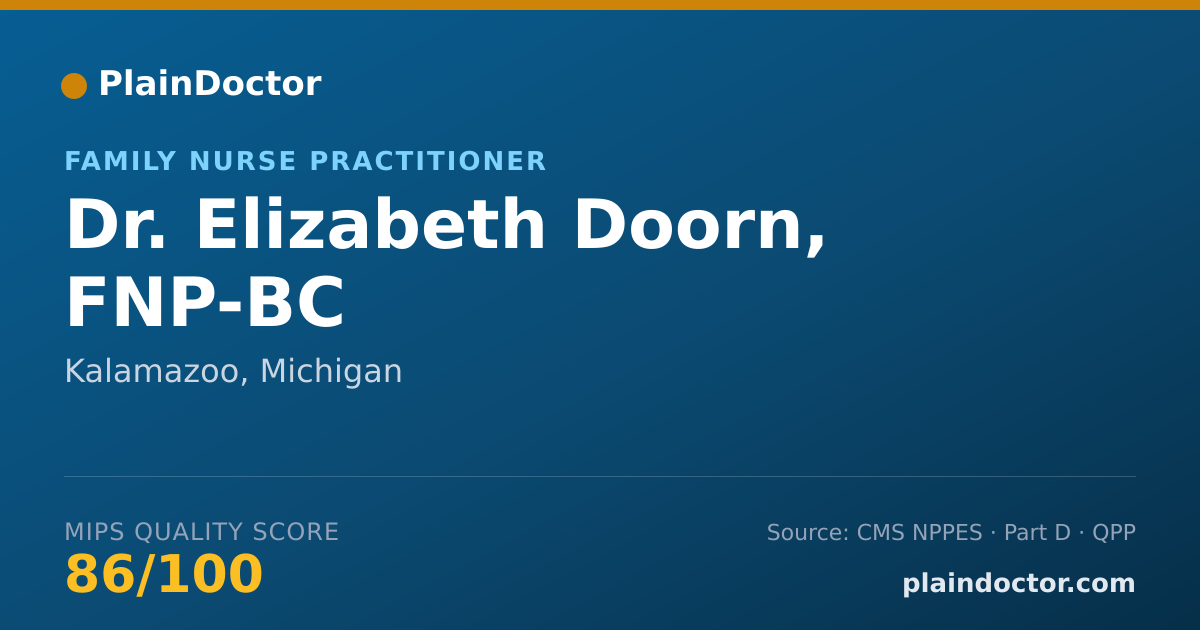 Shareable card for Elizabeth Doorn, FNP-BC - Family Nurse Practitioner, Kalamazoo, MI