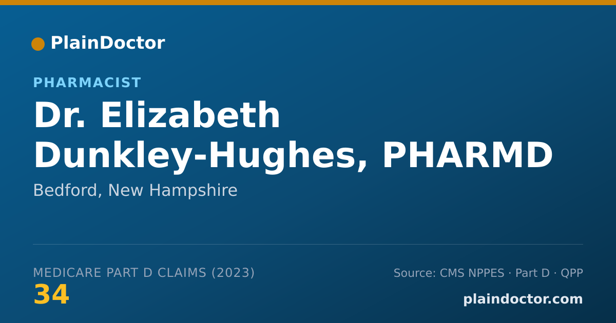 Shareable card for Elizabeth Dunkley-Hughes, PHARMD - Pharmacist, Bedford, NH