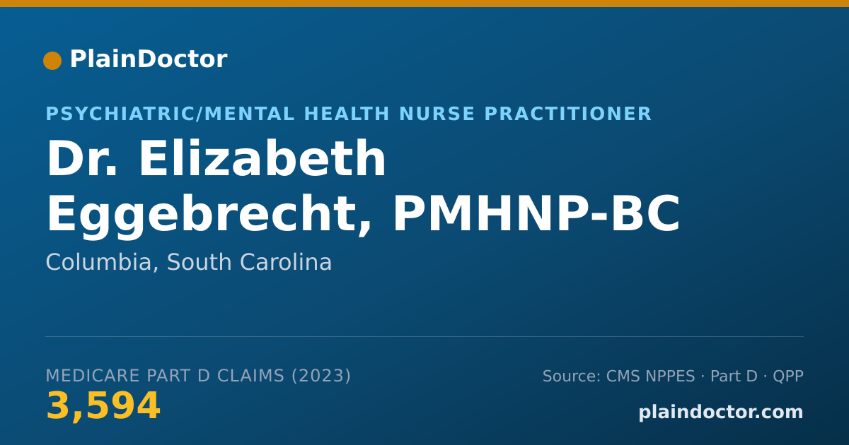 Shareable card for Elizabeth Eggebrecht, PMHNP-BC - Psychiatric/Mental Health Nurse Practitioner, Columbia, SC