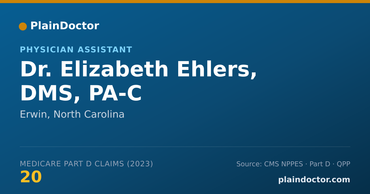 Shareable card for Elizabeth Ehlers, DMS, PA-C - Physician Assistant, Erwin, NC