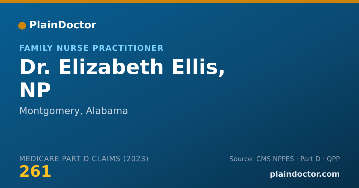 Shareable card for Elizabeth Ellis, NP - Family Nurse Practitioner, Montgomery, AL