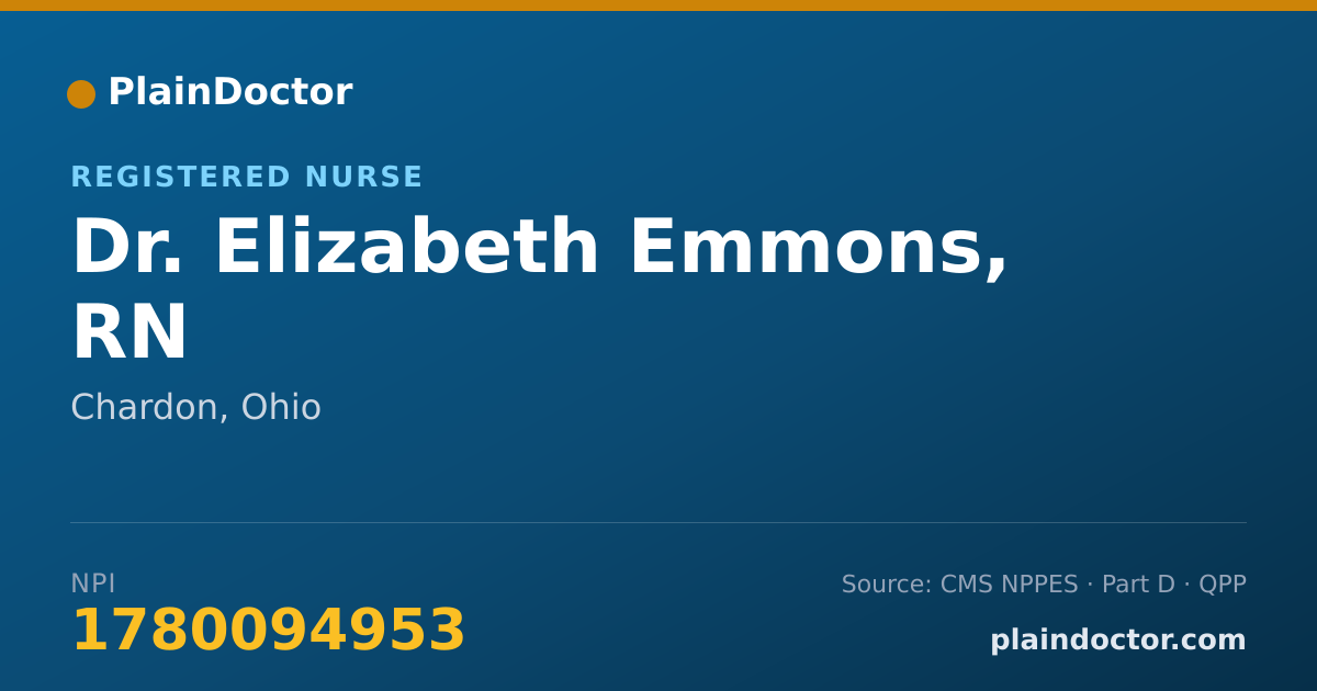 Shareable card for Elizabeth Emmons, RN - Registered Nurse, Chardon, OH