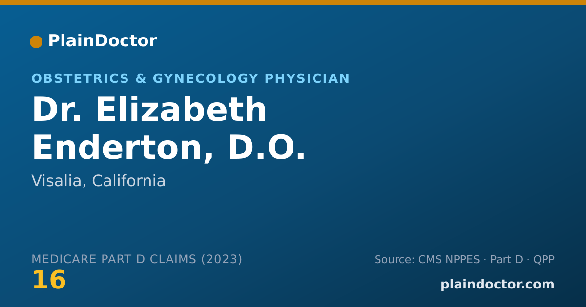 Shareable card for Elizabeth Enderton, D.O. - Obstetrics & Gynecology Physician, Visalia, CA