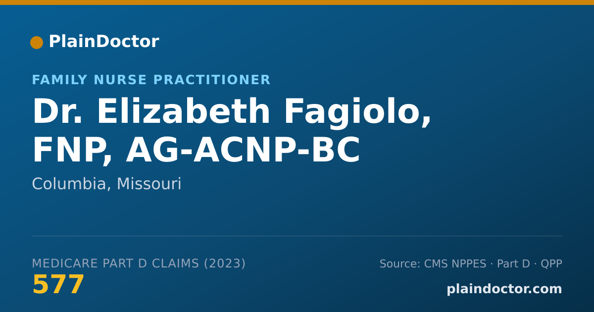 Shareable card for Elizabeth Fagiolo, FNP, AG-ACNP-BC - Family Nurse Practitioner, Columbia, MO