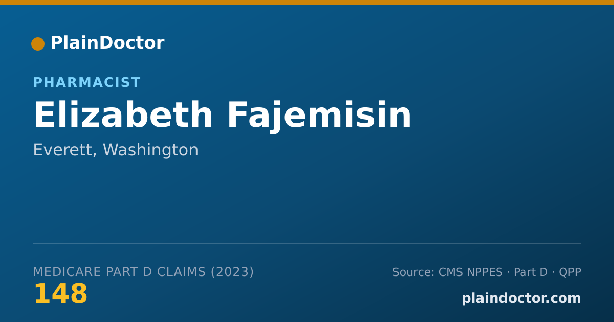 Shareable card for Elizabeth Fajemisin - Pharmacist, Everett, WA