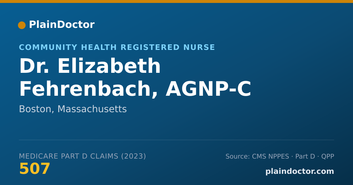 Shareable card for Elizabeth Fehrenbach, AGNP-C - Community Health Registered Nurse, Boston, MA