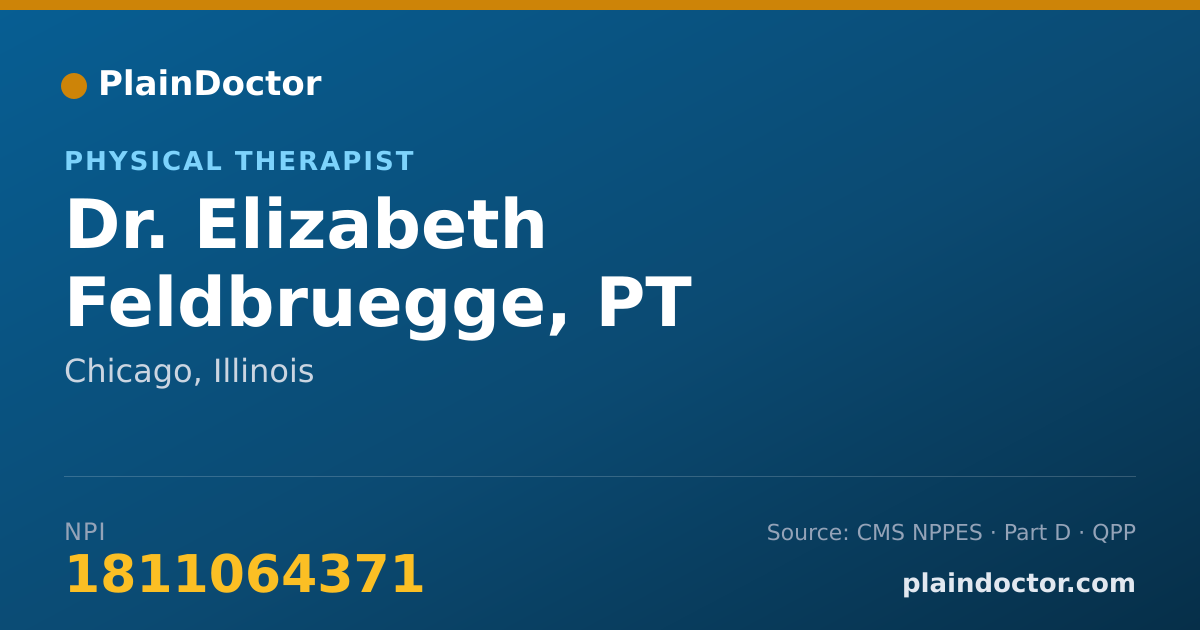 Shareable card for Elizabeth Feldbruegge, PT - Physical Therapist, Chicago, IL