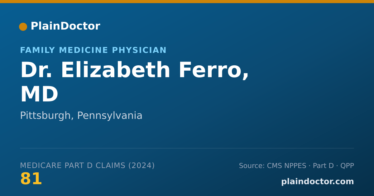 Shareable card for Elizabeth Ferro, MD - Family Medicine Physician, Pittsburgh, PA
