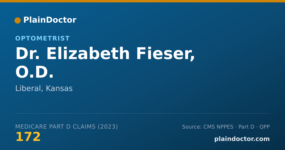Shareable card for Elizabeth Fieser, O.D. - Optometrist, Liberal, KS