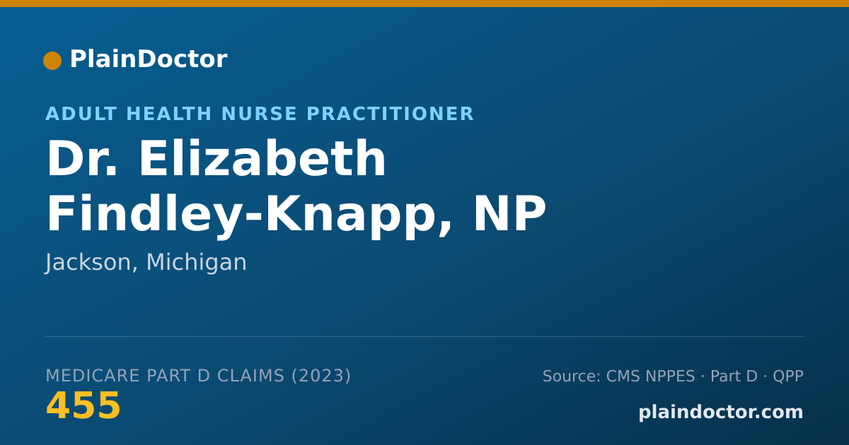 Shareable card for Elizabeth Findley-Knapp, NP - Adult Health Nurse Practitioner, Jackson, MI