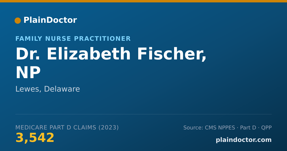 Shareable card for Elizabeth Fischer, NP - Family Nurse Practitioner, Lewes, DE