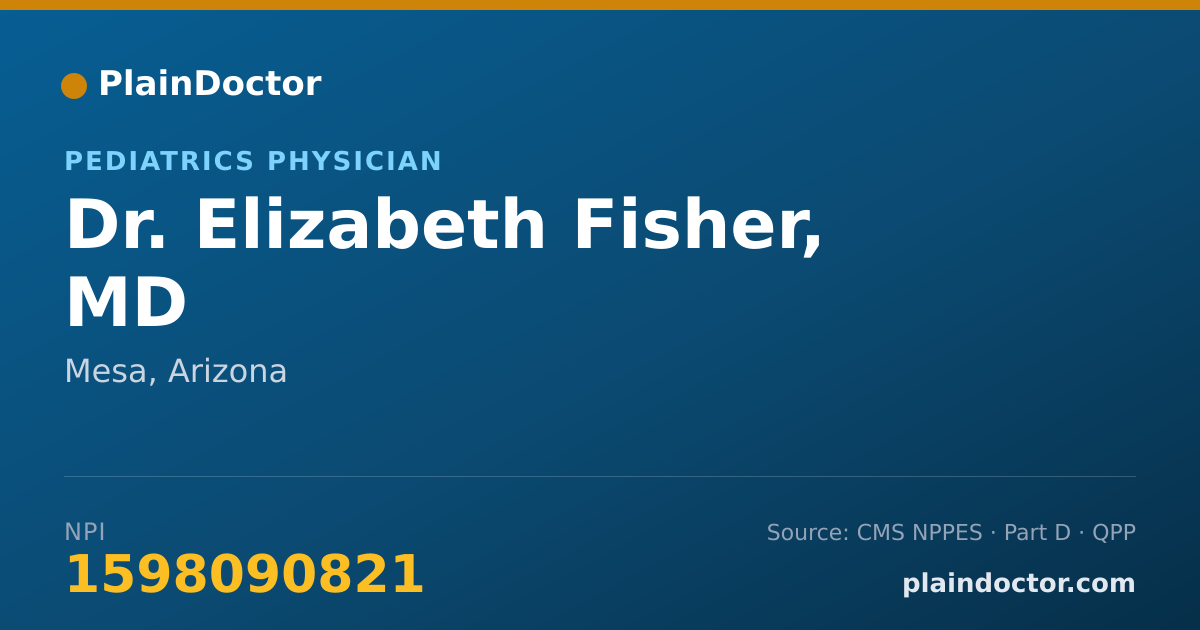 Shareable card for Elizabeth Fisher, MD - Pediatrics Physician, Mesa, AZ