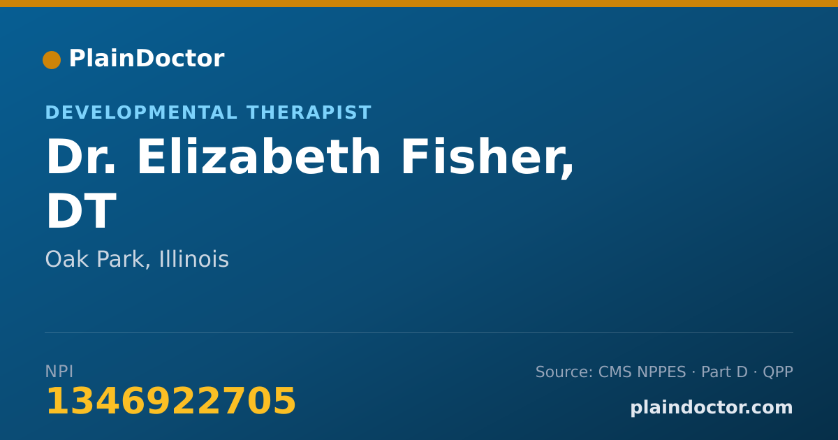 Shareable card for Elizabeth Fisher, DT - Developmental Therapist, Oak Park, IL