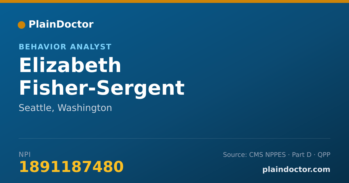 Shareable card for Elizabeth Fisher-Sergent - Behavior Analyst, Seattle, WA