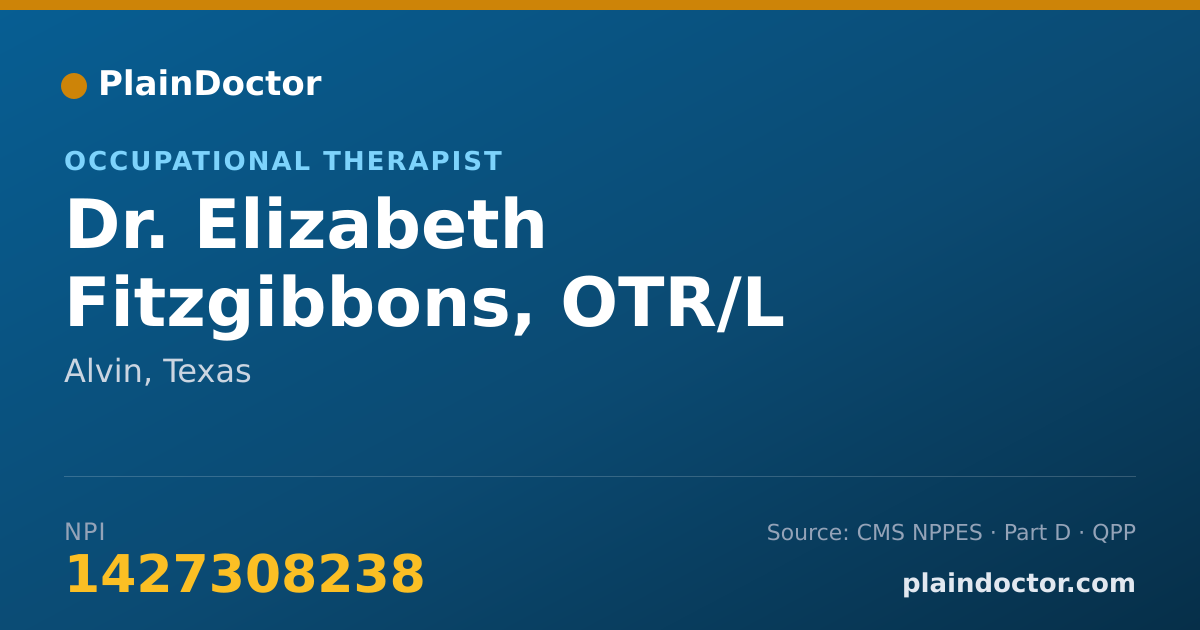 Shareable card for Elizabeth Fitzgibbons, OTR/L - Occupational Therapist, Alvin, TX