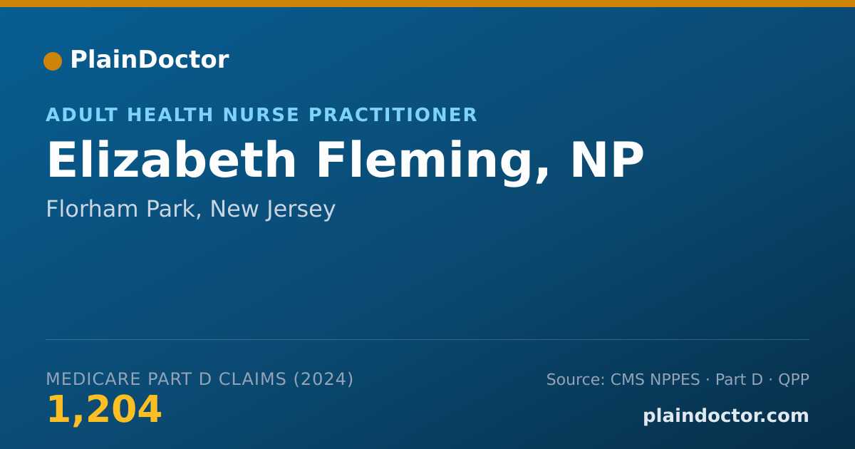 Shareable card for Elizabeth Fleming, NP - Adult Health Nurse Practitioner, Florham Park, NJ