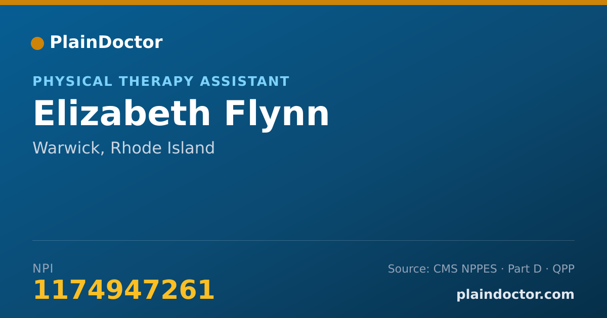 Shareable card for Elizabeth Flynn - Physical Therapy Assistant, Warwick, RI