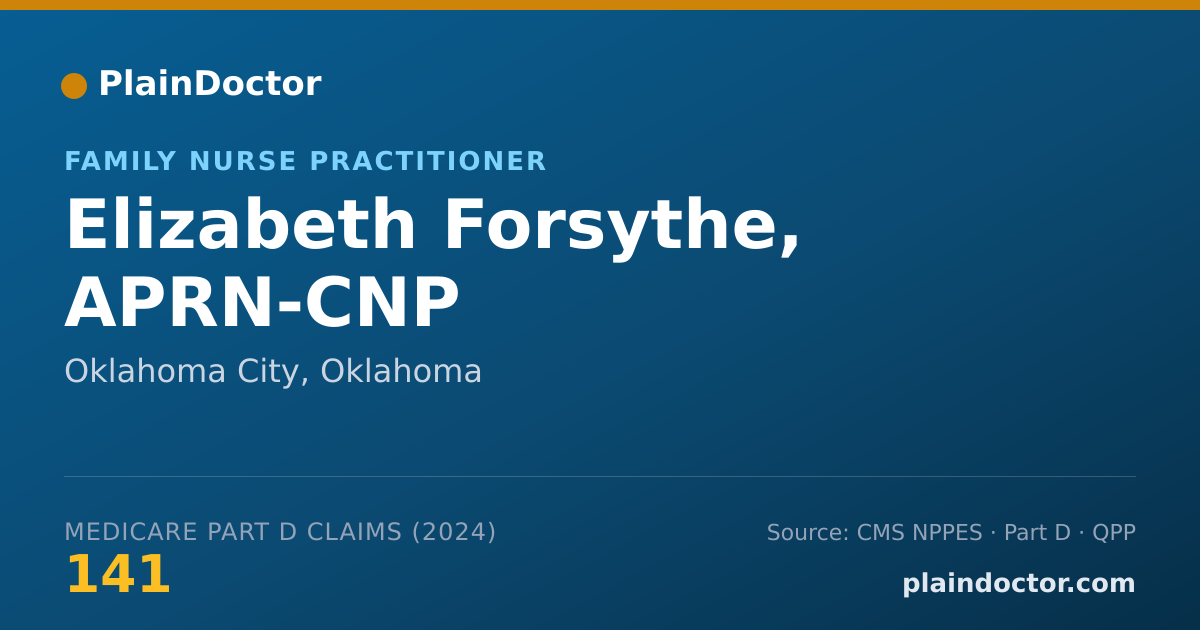 Shareable card for Elizabeth Forsythe, APRN-CNP - Family Nurse Practitioner, Oklahoma City, OK