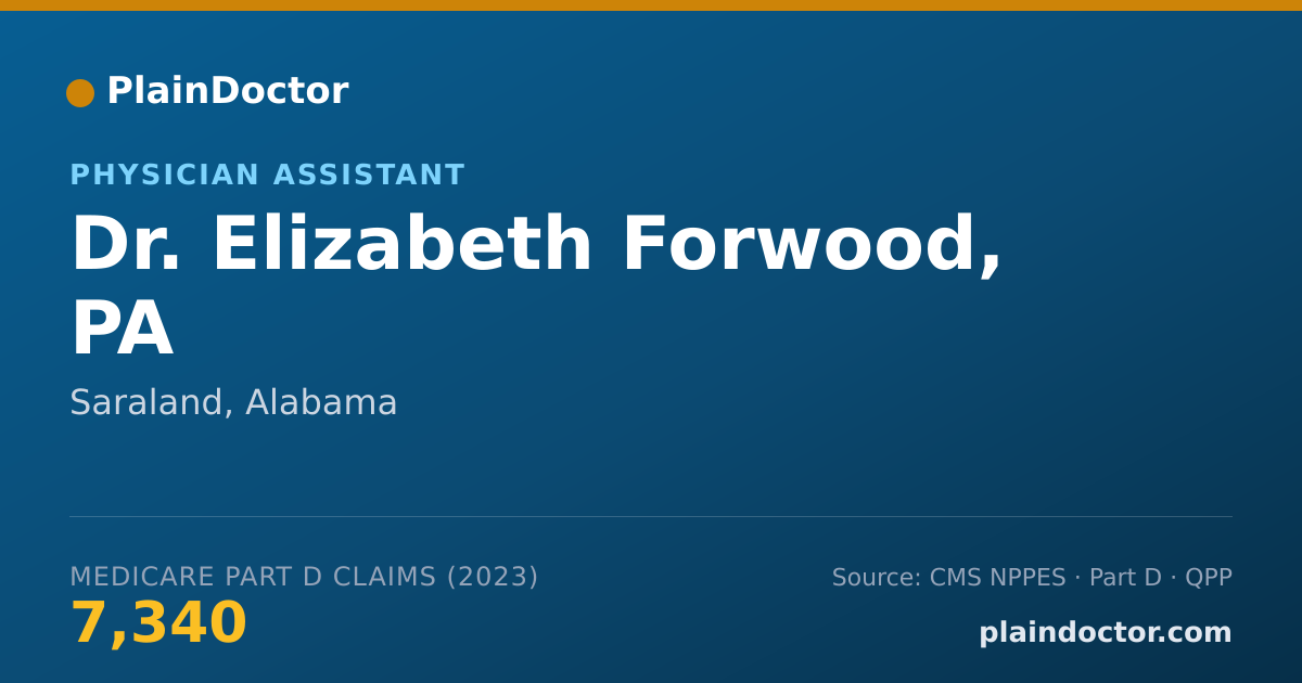 Shareable card for Elizabeth Forwood, PA - Physician Assistant, Saraland, AL