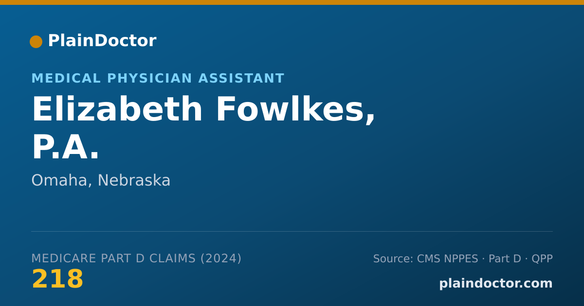 Shareable card for Elizabeth Fowlkes, P.A. - Medical Physician Assistant, Omaha, NE