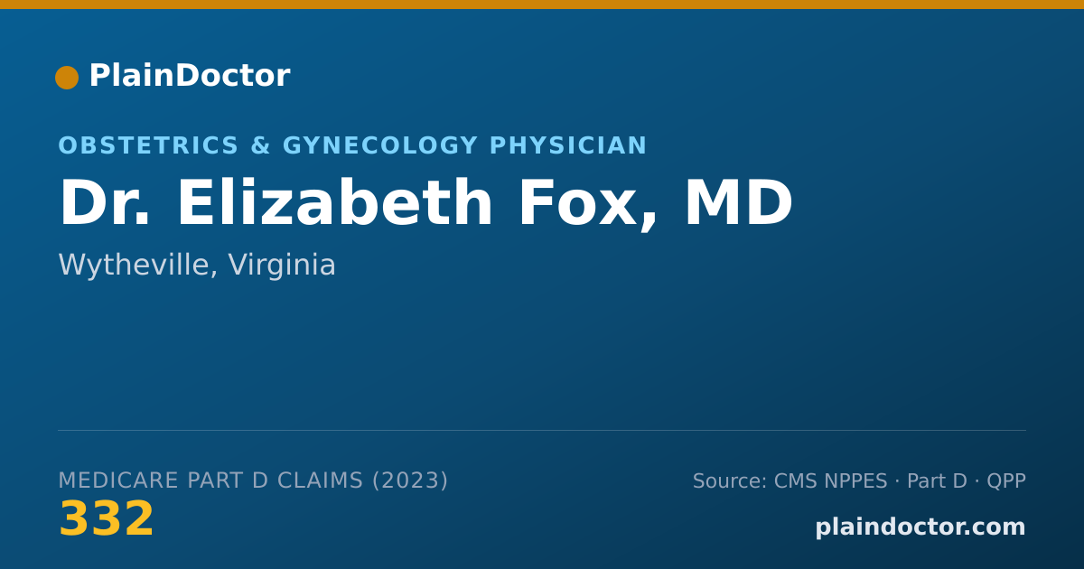 Shareable card for Elizabeth Fox, MD - Obstetrics & Gynecology Physician, Wytheville, VA