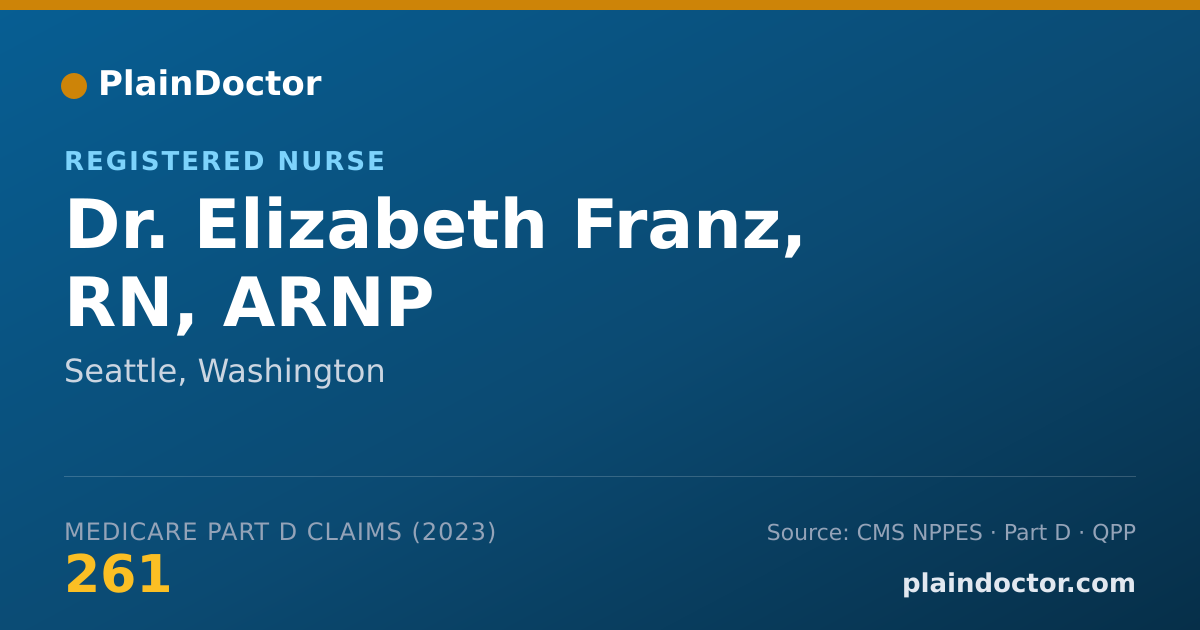 Shareable card for Elizabeth Franz, RN, ARNP - Registered Nurse, Seattle, WA
