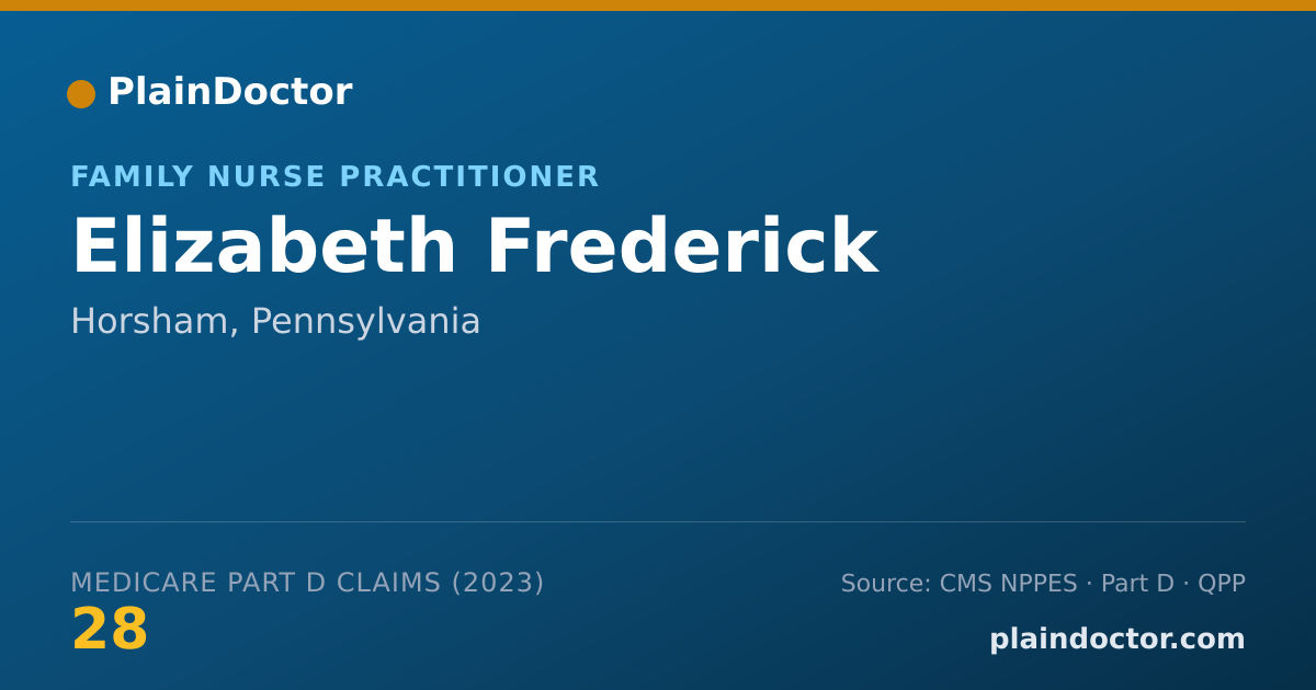 Shareable card for Elizabeth Frederick - Family Nurse Practitioner, Horsham, PA