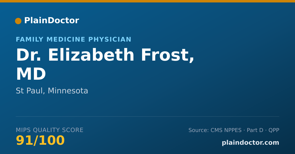 Shareable card for Elizabeth Frost, MD - Family Medicine Physician, St Paul, MN