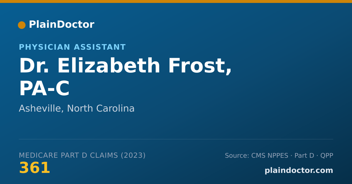 Shareable card for Elizabeth Frost, PA-C - Physician Assistant, Asheville, NC