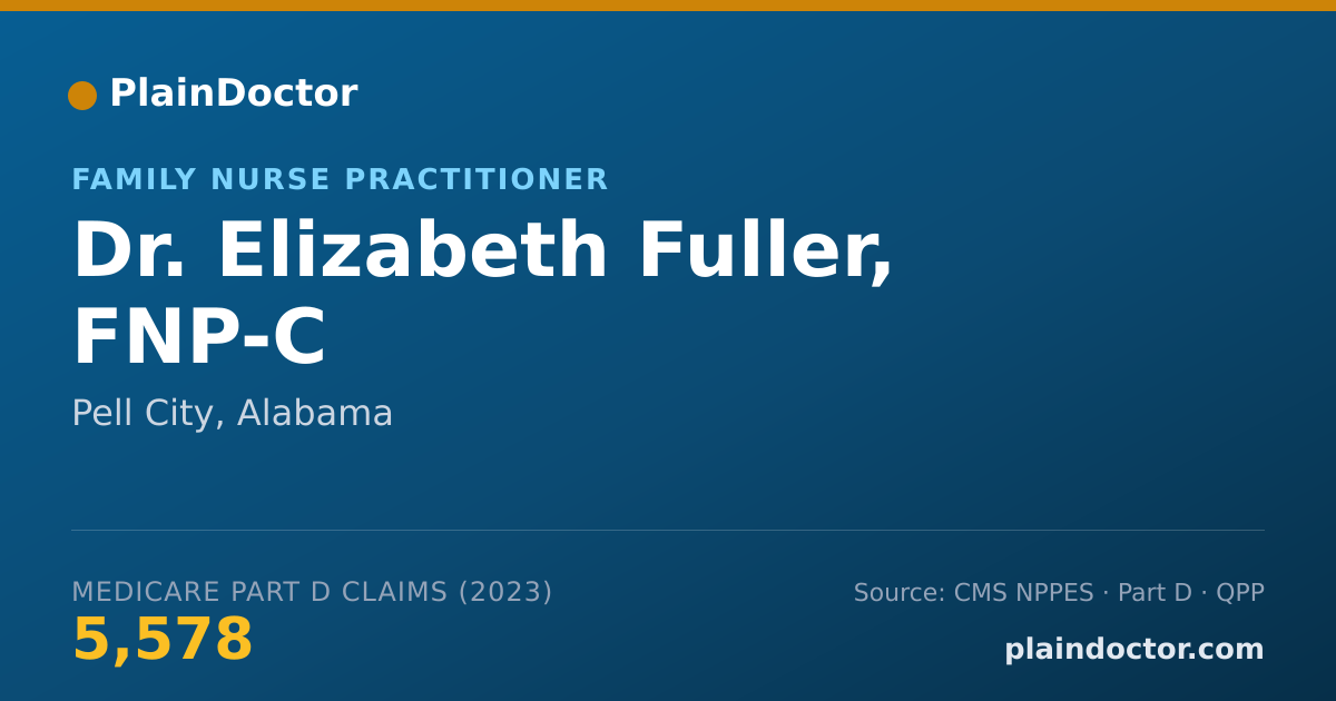 Shareable card for Elizabeth Fuller, FNP-C - Family Nurse Practitioner, Pell City, AL