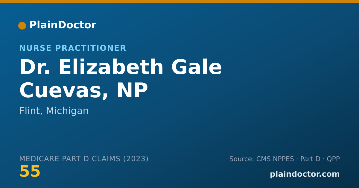 Shareable card for Elizabeth Gale Cuevas, NP - Nurse Practitioner, Flint, MI