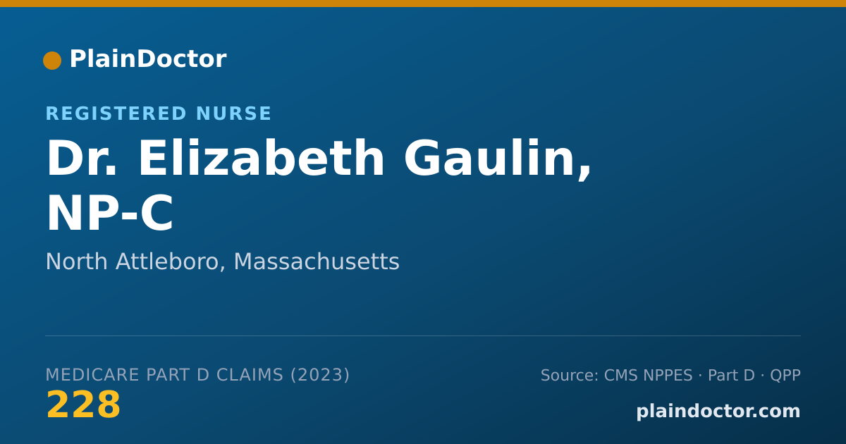 Shareable card for Elizabeth Gaulin, NP-C - Registered Nurse, North Attleboro, MA