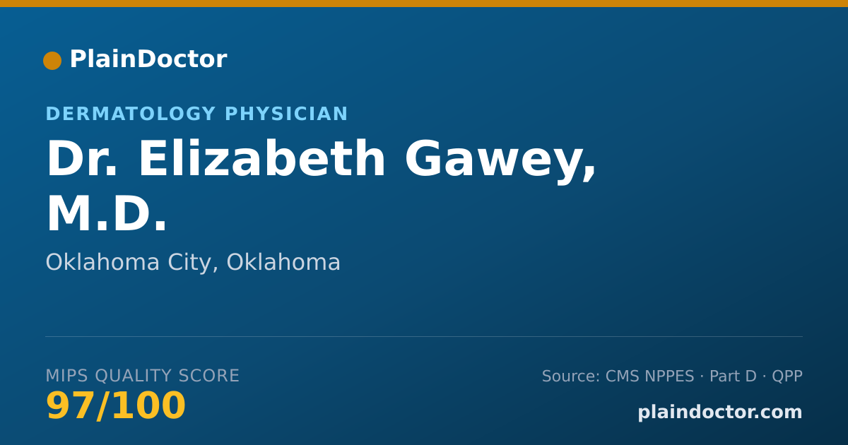Shareable card for Elizabeth Gawey, M.D. - Dermatology Physician, Oklahoma City, OK