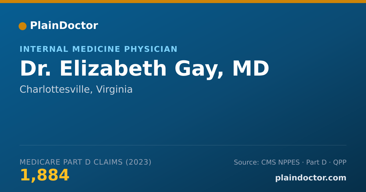 Shareable card for Elizabeth Gay, MD - Internal Medicine Physician, Charlottesville, VA