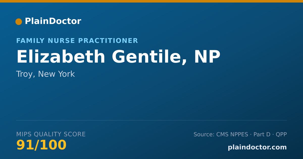 Shareable card for Elizabeth Gentile, NP - Family Nurse Practitioner, Troy, NY