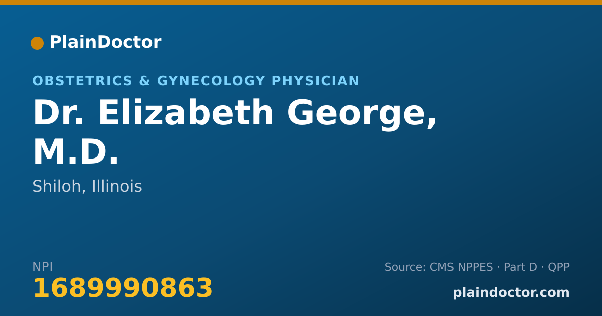 Shareable card for Elizabeth George, M.D. - Obstetrics & Gynecology Physician, Shiloh, IL