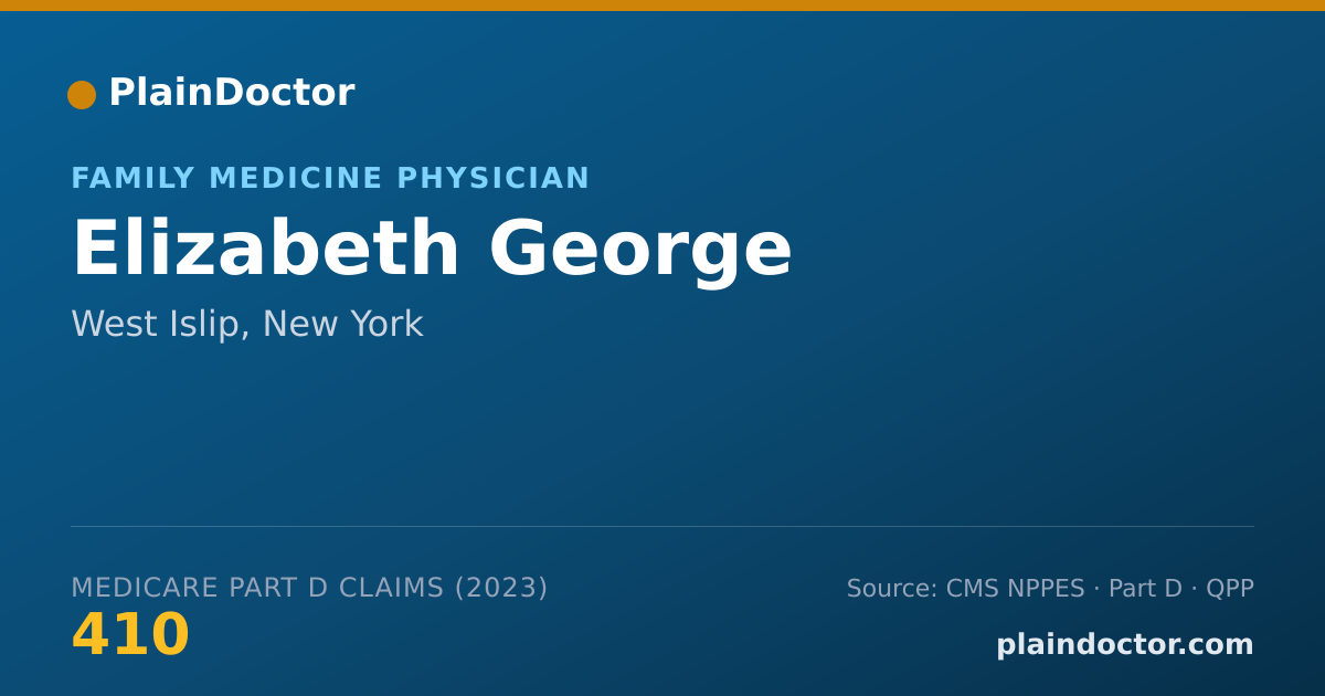 Shareable card for Elizabeth George - Family Medicine Physician, West Islip, NY