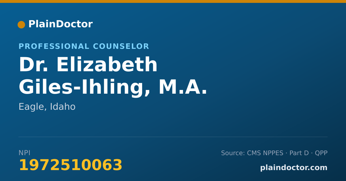 Shareable card for Elizabeth Giles-Ihling, M.A. - Professional Counselor, Eagle, ID