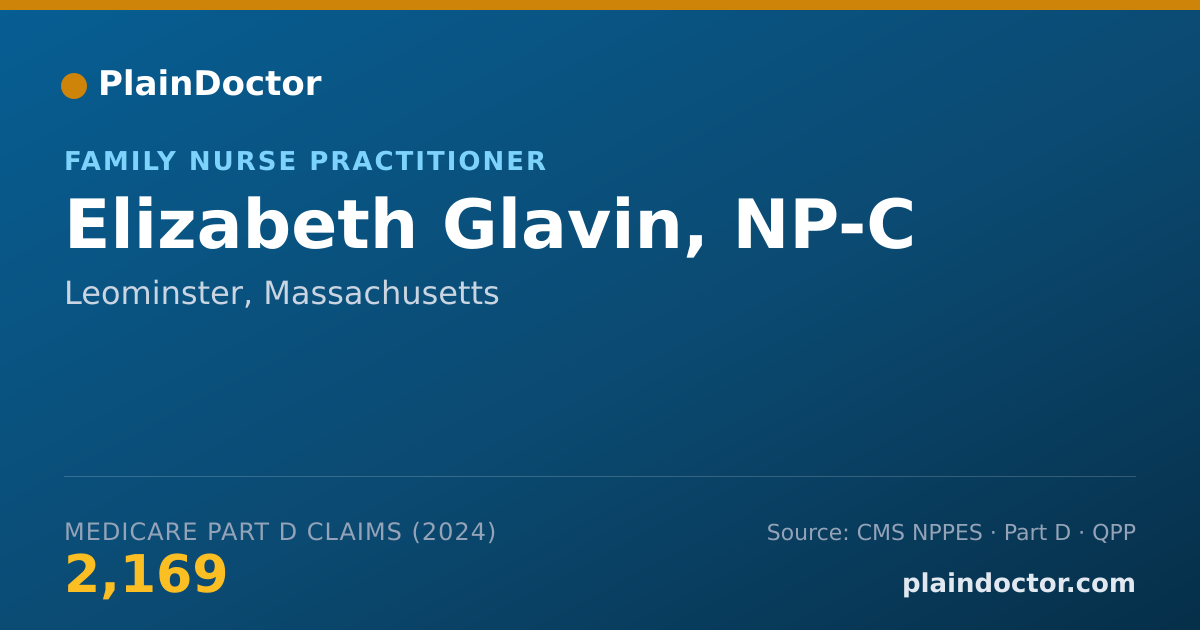 Shareable card for Elizabeth Glavin, NP-C - Family Nurse Practitioner, Leominster, MA