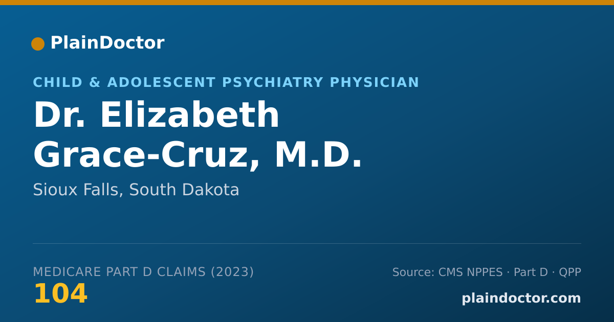 Shareable card for Elizabeth Grace-Cruz, M.D. - Child & Adolescent Psychiatry Physician, Sioux Falls, SD