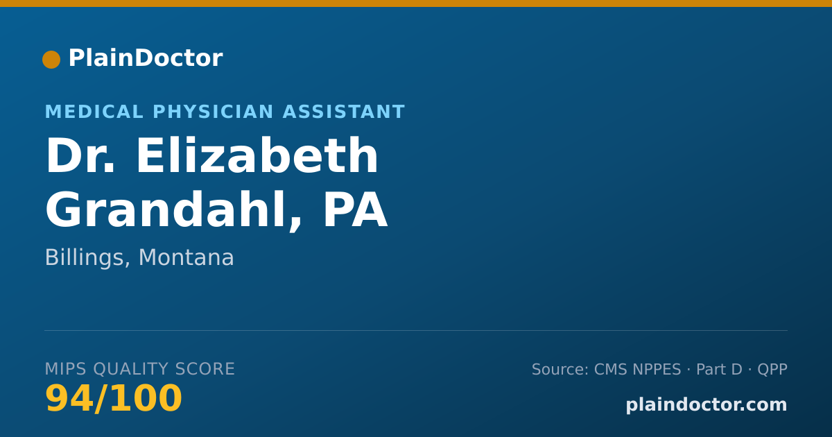 Shareable card for Elizabeth Grandahl, PA - Medical Physician Assistant, Billings, MT