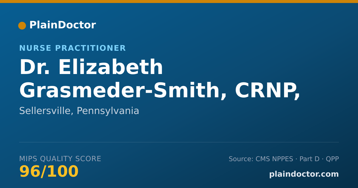 Shareable card for Elizabeth Grasmeder-Smith, CRNP, MSN - Nurse Practitioner, Sellersville, PA