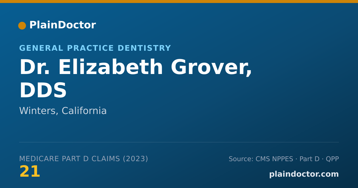 Shareable card for Elizabeth Grover, DDS - General Practice Dentistry, Winters, CA